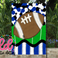 Football Flag PNG - Flag Sublimation - Digital Download -Blue and Black