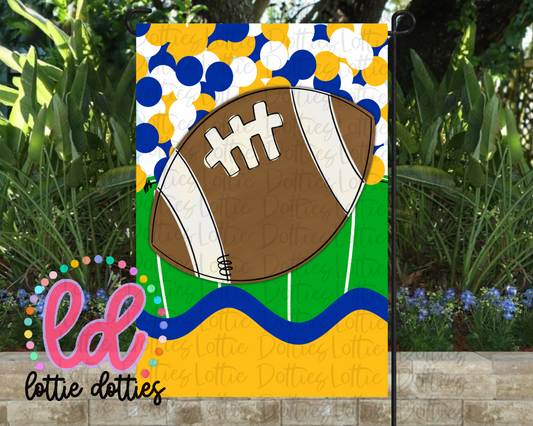 Football Flag PNG - Flag Sublimation - Digital Download -Blue and Gold