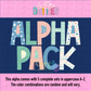 Boho Filled Alpha - Boho Filled Alphabet - Alpha Pack - Alphabet Clipart - Instant Download  - Alpha Pack