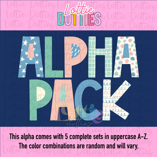 Boho Filled Alpha - Boho Filled Alphabet - Alpha Pack - Alphabet Clipart - Instant Download  - Alpha Pack