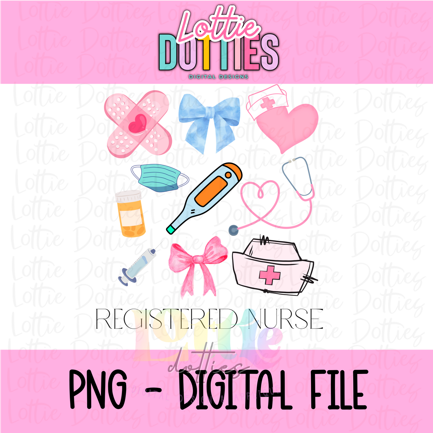 Registered Nurse PNG - Nurse Designs - Digital Download
