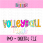 Volleyball PNG - Poppy Mascot Designs - Digital Download