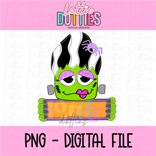 Mrs. Frank Box PNG - Halloween Sublimation - Digital Download