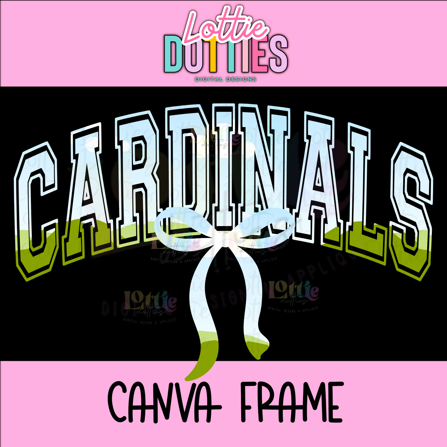 Cardinals Canva Frame - Canva Frames - Digital Download