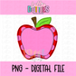 Apple PNG - Apple Sublimation - Digital Design