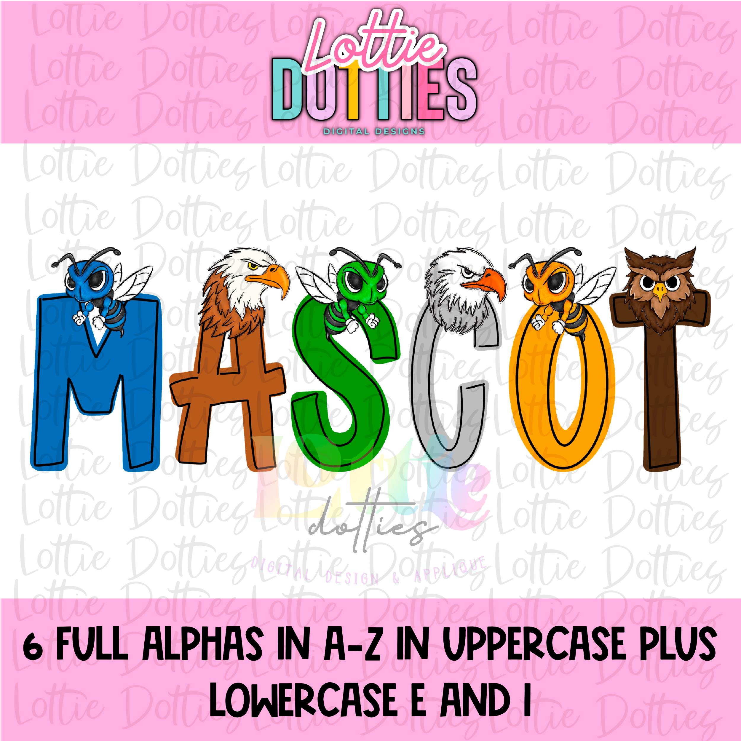 Mascot Alphabet - Alpha Pack - Alphabet Clipart - Instant Download ...