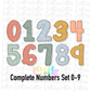 Boho Dottie Number Alpha Png - Boho number Alpha Pack - Digital Download