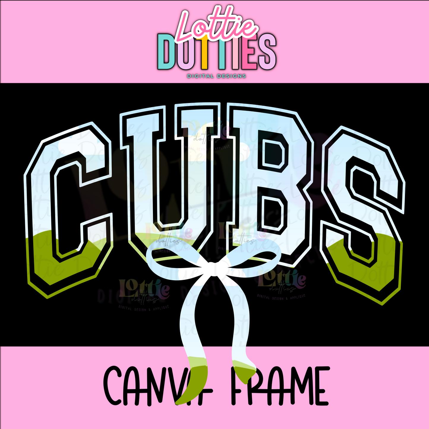 Cubs Canva Frame - Canva Frames - Digital Download