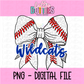 Wildcats PNG - Wildcats Baseball Royal design - Digital Download