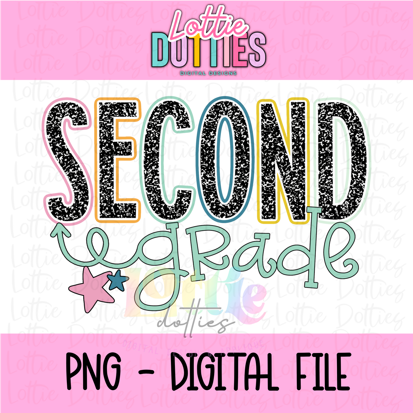 Second Grade PNG - Back To School - Sublimation - Digital Download