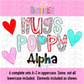 Hugs Poppy Alpha - Whimsical Valentine Poppy Alpha - Alphabet Clipart - Instant Download