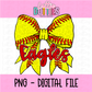 Eagles PNG - Eagles Softball bow Red design - Digital Download