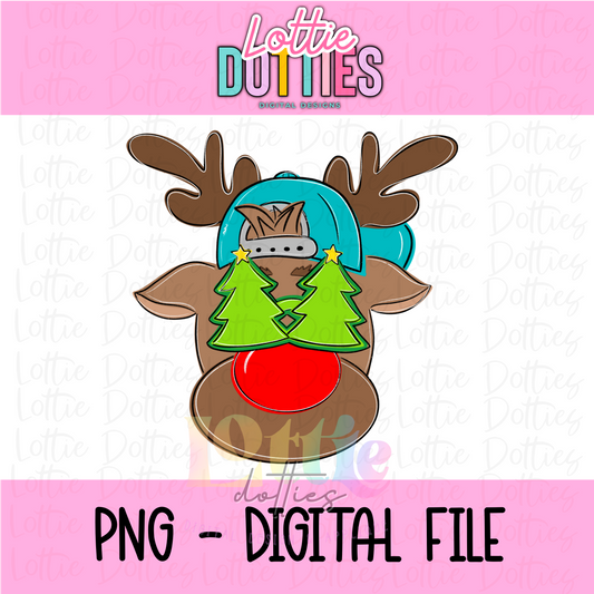 Reindeer Glasses Png - Christmas Design - Digital Download