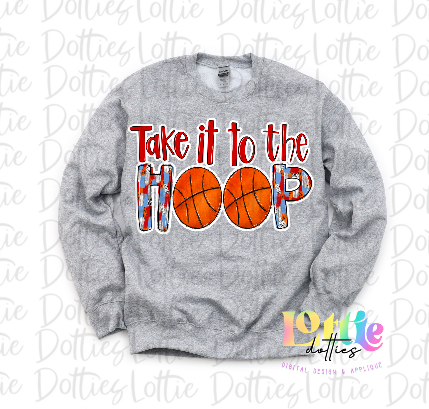 Take it to the Hoop Columbia & Red Png - Basketball Design - Instant Download - Digital Download