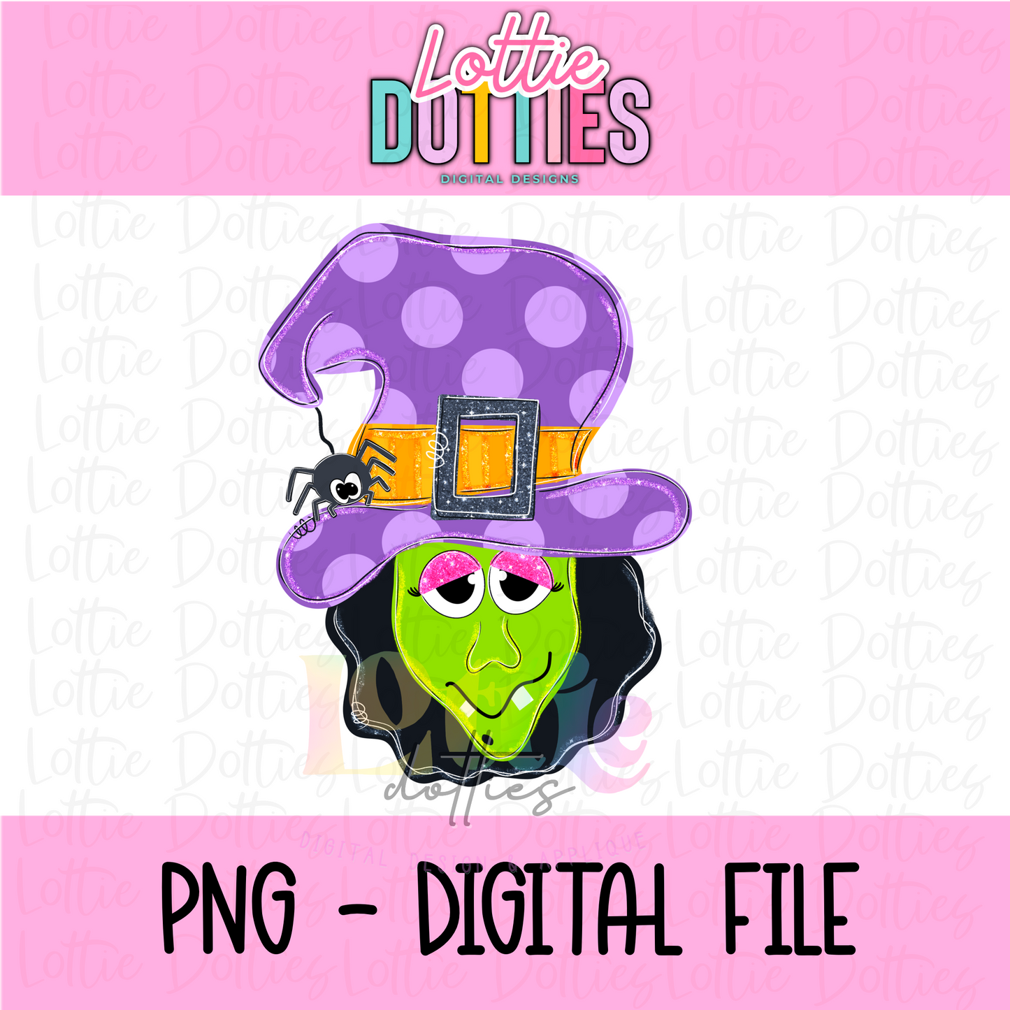 Witch Face PNG - Halloween Sublimation - Digital Download