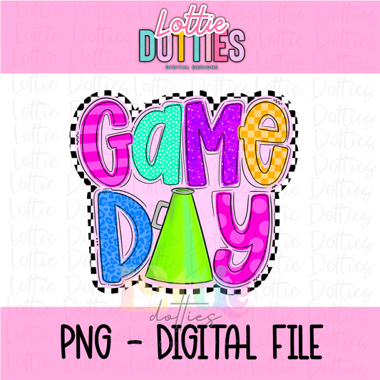 Game Day Cheer PNG - Cheer PNG- Digital Download - Sublimation Design