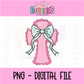 Cross PNG - Pink Cross Floral Bow Sublimation - Digital Download