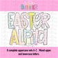 Easter Alphabet - Gold Foil Easter Poppy Alpha Pack - Alphabet Clipart - Instant Download