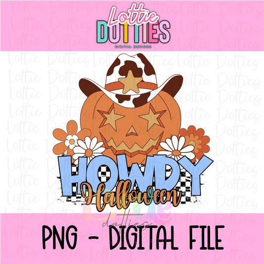 Howdy Halloween Pumpkin PNG - Halloween Designs - Digital Download