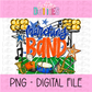 Marching Band PNG - Orange and Royal Marching Band design - Digital Download