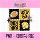Let’s Go Indians Png | Indians design | Digital Download | Black and Gold
