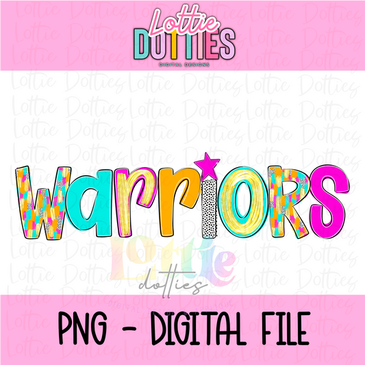 Warriors Mascot PNG - Poppy Mascot Designs - Digital Download