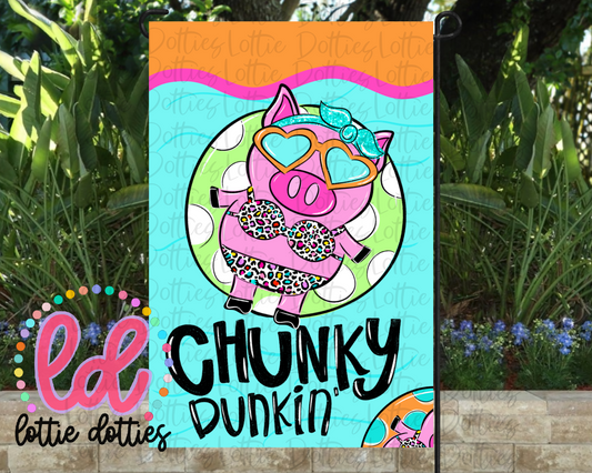 Chunky Dunkin’ PNG - Garden Flag - Sublimation - Digital Download