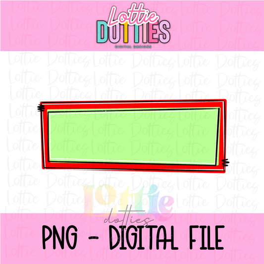Christmas Name Plate Png - Red and Green Name Plate Design - name plate design - Digital Download