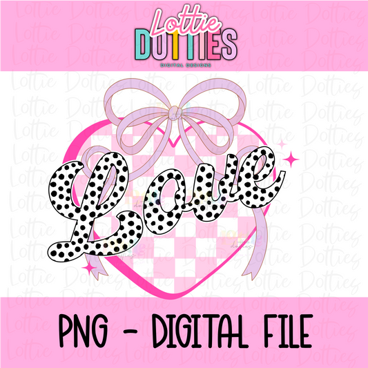 Love Heart PNG - Love Heart Pink - Valentine's Day Sublimation - Valentines Design