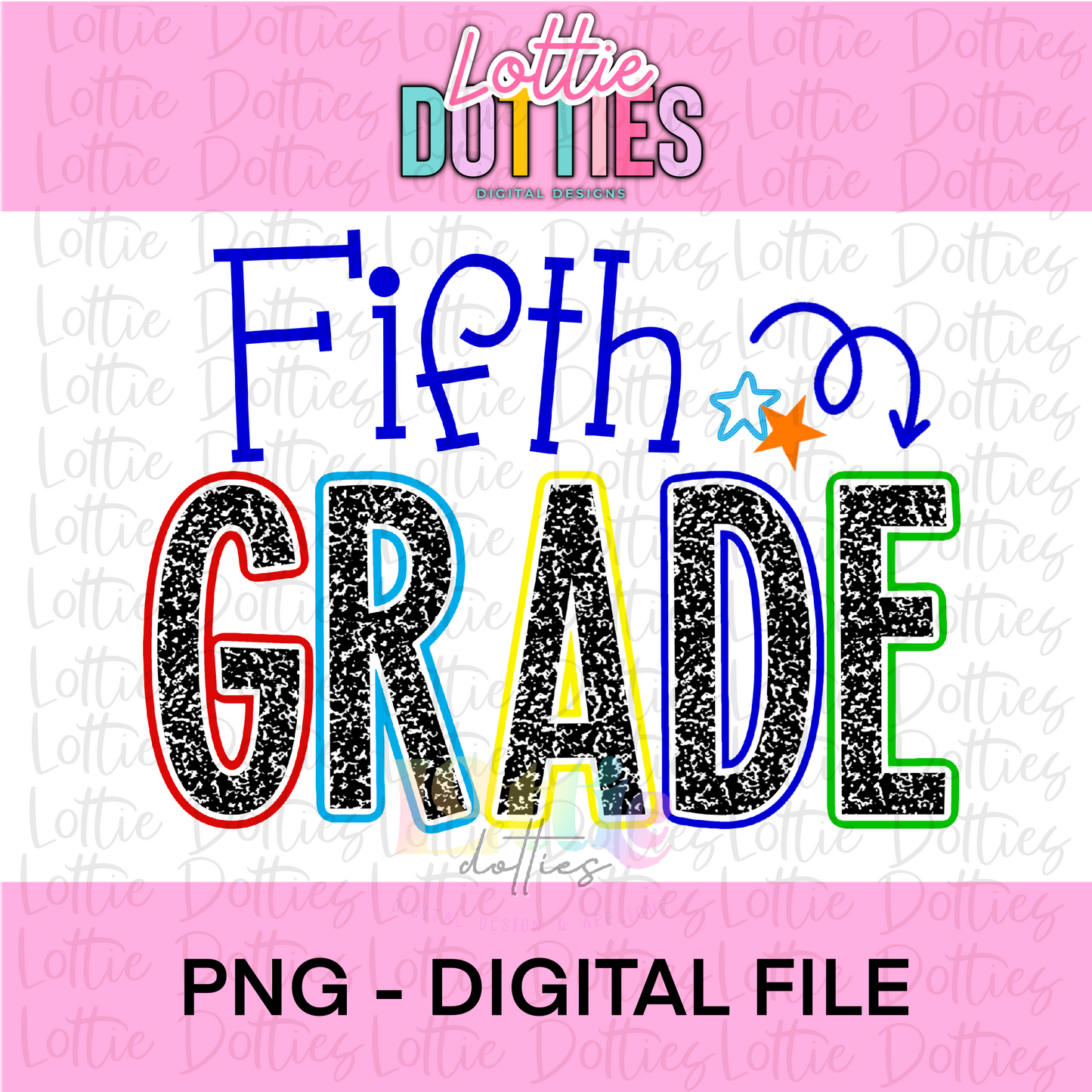 Fifth Grade PNG - Back To School Design - 5th Grade