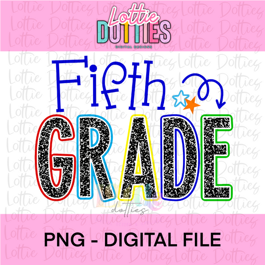 Fifth Grade PNG - Back To School Design - 5th Grade