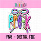 Pre-K Bow PNG - Back To School - Sublimation - Digital Download