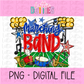 Marching Band PNG - Red and Blue Marching Band design - Digital Download