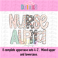 Nurse Alpha PNG - Alpha Set Sublimation- Digital Download