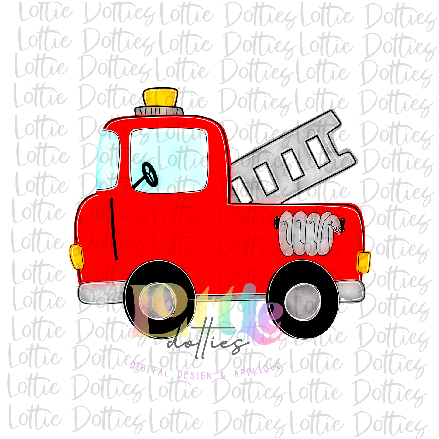 Firetruck PNG - Firetruck Sublimation - Digital Download