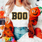 Boo - Black and Gold Chenille PNG - Halloween - Sublimation - Digital Download