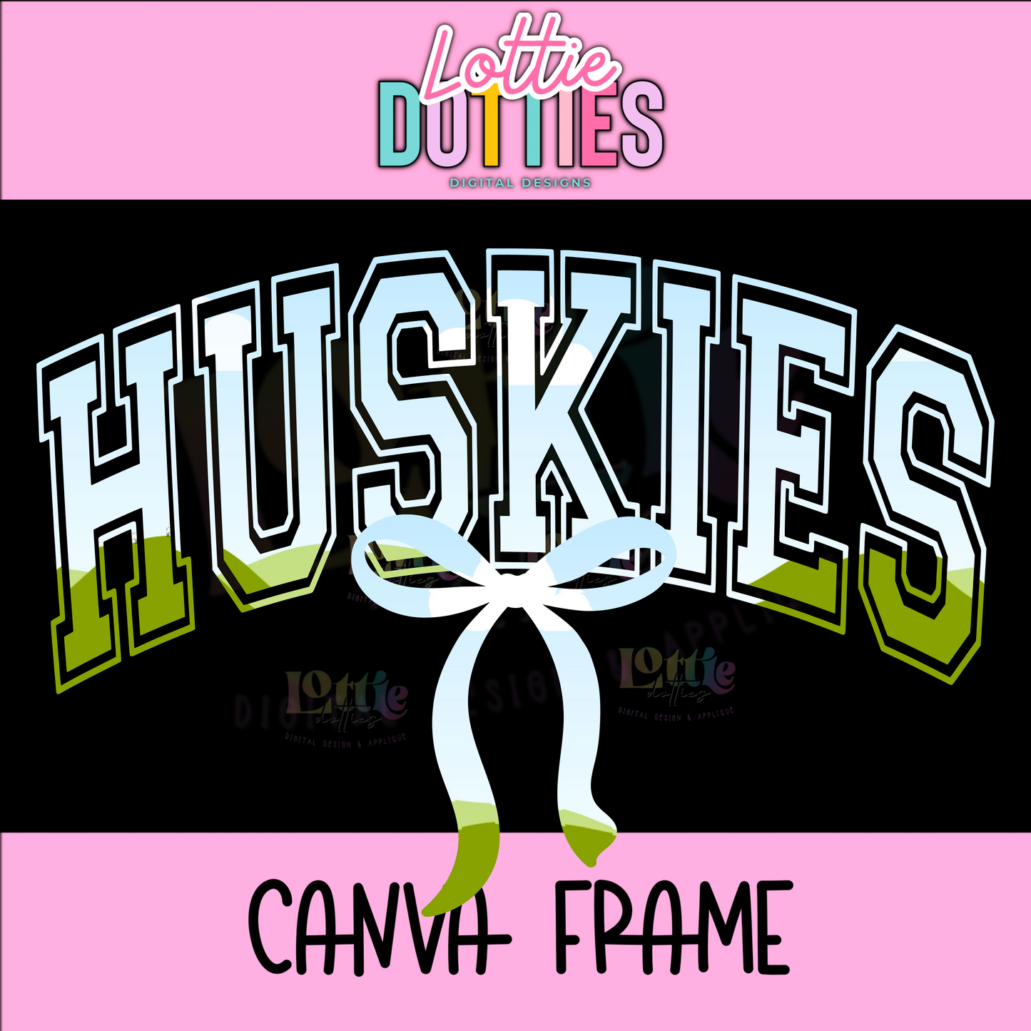 Huskies Canva Frame - Canva Frames - Digital Download