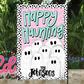 Happy Haunting Flag PNG - Spooky Ghost Flag Template sublimation design - Digital Download