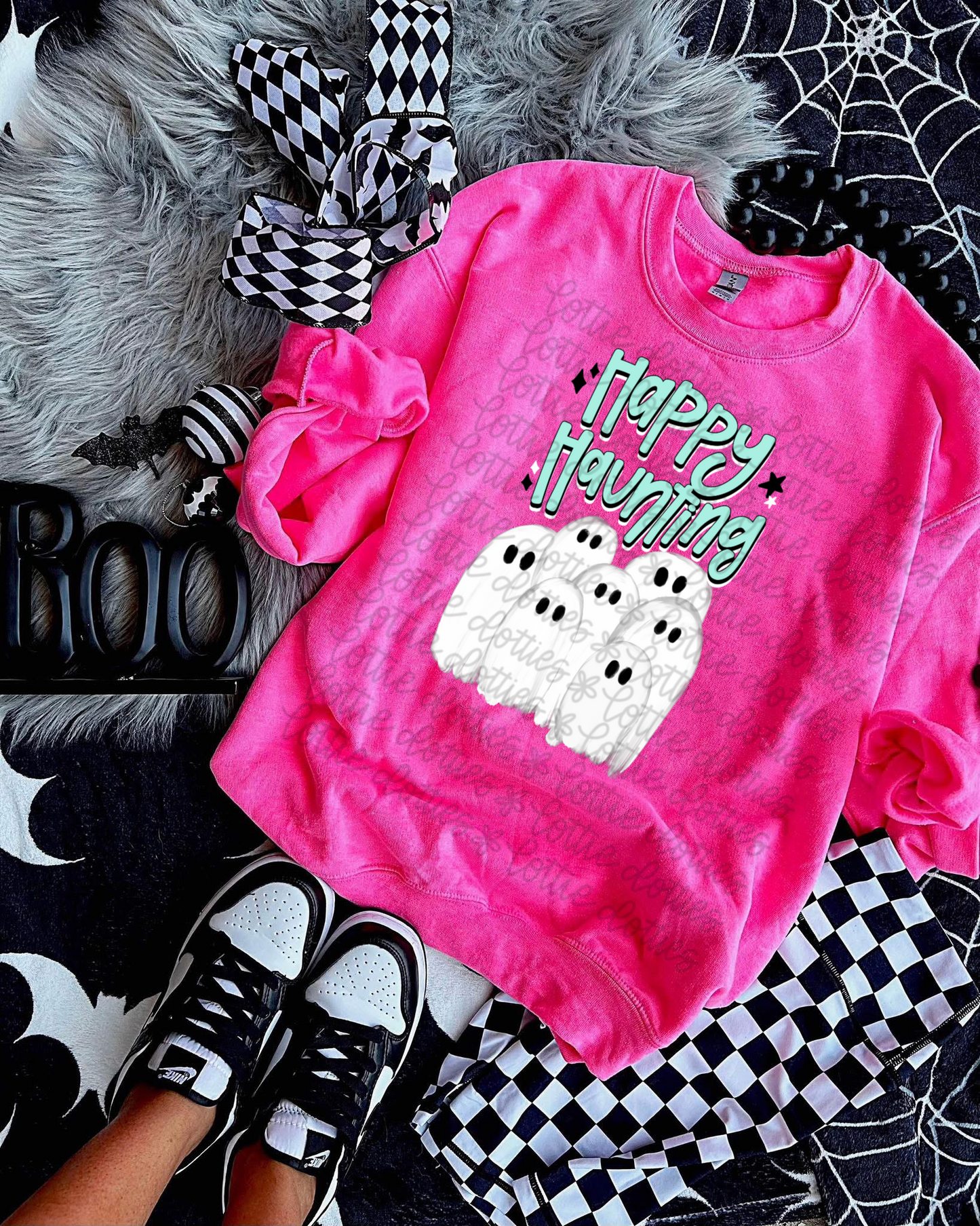 Happy Haunting PNG - Spooky Ghost sublimation design - Digital Download