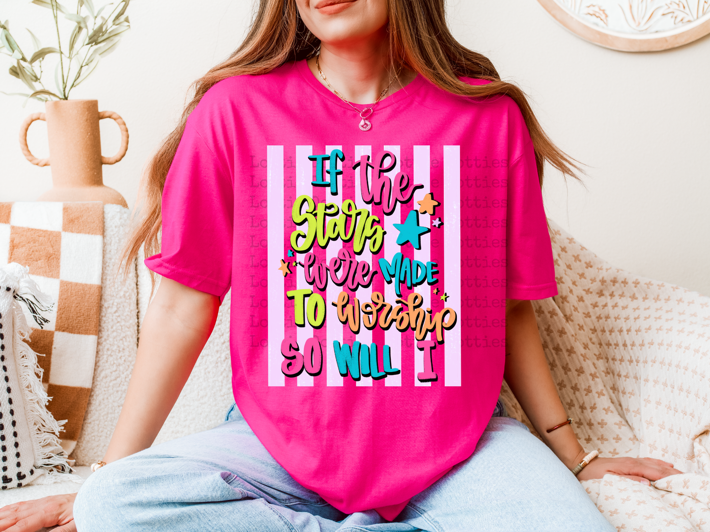 If the Stars Were Made to Worship PNG | Christian Sublimation Design | Faith Graphic PNG | Worship Quote Digital Download