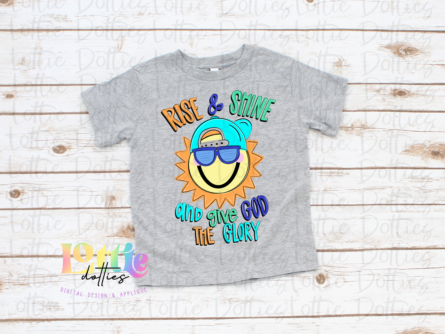 Rise & Shine and Give God the Glory - Religious PNG- Instant Download