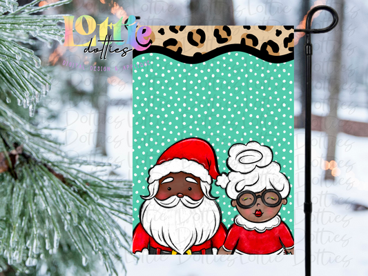 Christmas Flag Png -  Mr. and Mrs. Claus - Christmas Sublimation Design- Digital Download