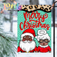 Merry Christmas Flag Png -  Mr. and Mrs. Claus - Christmas Sublimation Design- Digital Download