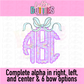 Purple Floral Monogram Alpha PNG - Floral Stitch Alpha Set Sublimation- Digital Download