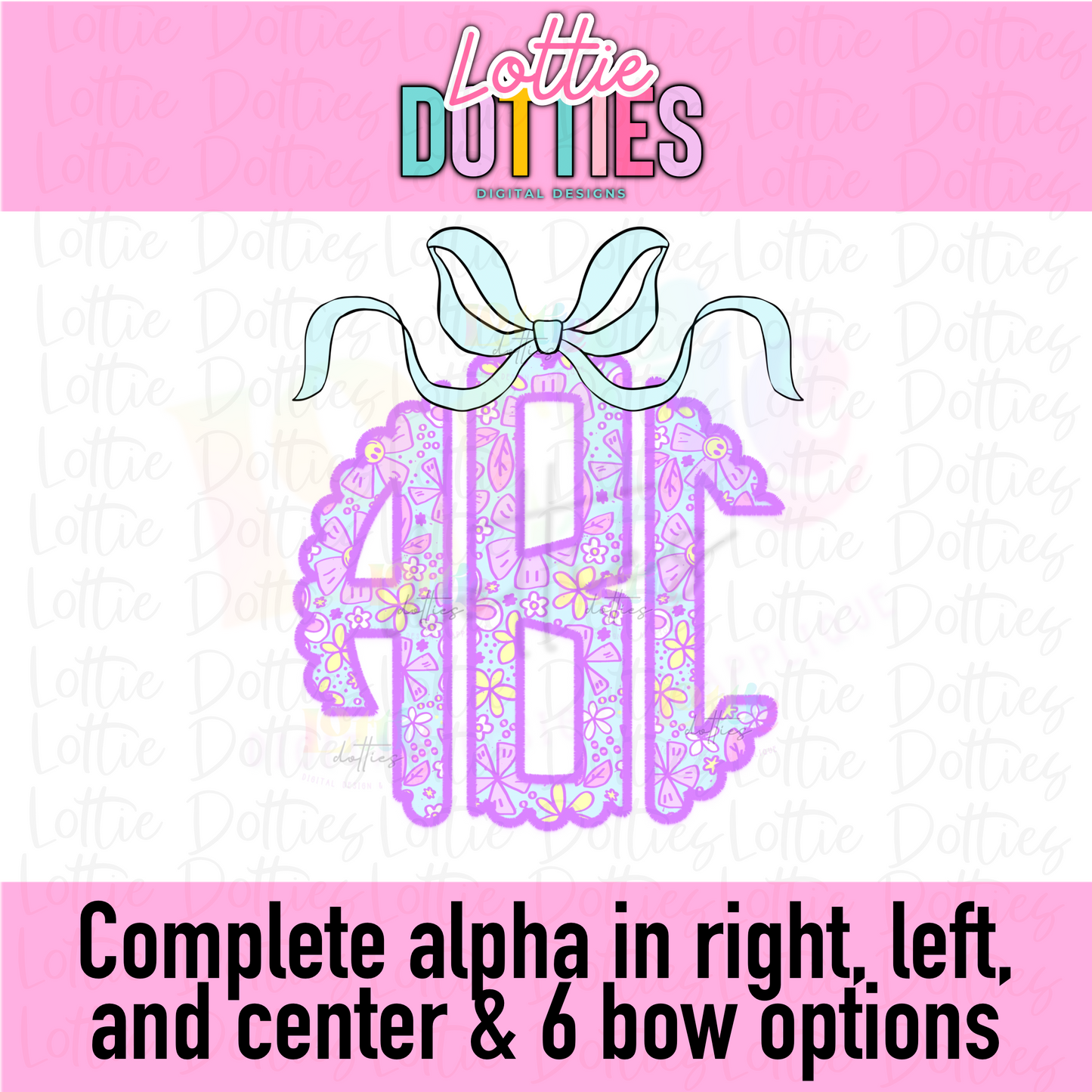 Purple Floral Monogram Alpha PNG - Floral Stitch Alpha Set Sublimation- Digital Download