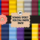 School Spirit Striped Digital Paper PNG - Digital Paper Sublimation - Digital Download