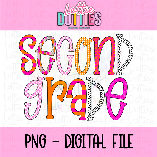 Second Grade PNG - Second Grade Sublimation - Digital Design