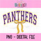 Panthers PNG - Panthers Sublimation  - Digital Download - Purple and Gold