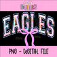 Eagles PNG - Eagles sublimation design - Digital Download - eagles bow - coquette eagles design