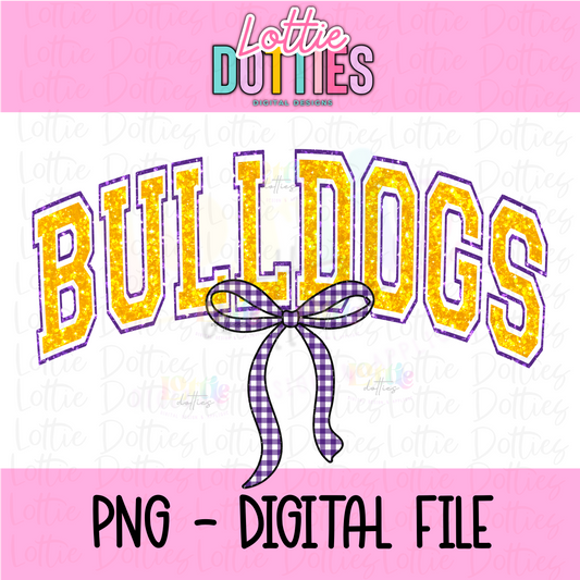 Bulldogs PNG - Digital Download - Bulldogs Sublimation Design - coquette bow bulldogs design